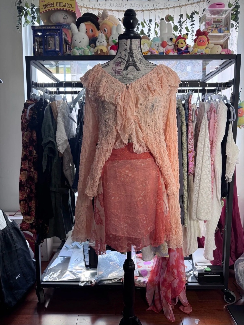 Free People Laney Lace Ruffled Boho Top